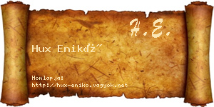 Hux Enikő névjegykártya