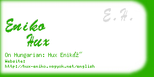 eniko hux business card